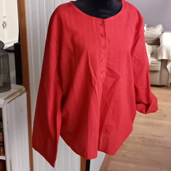 Ladies Red Light-weight Top - Picture 1 of 7